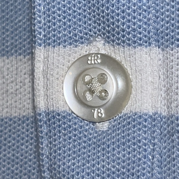 Bannna Republic Performance Pique Sky Blue Striped Casual Polo Collar Shirt - Picture 5 of 9